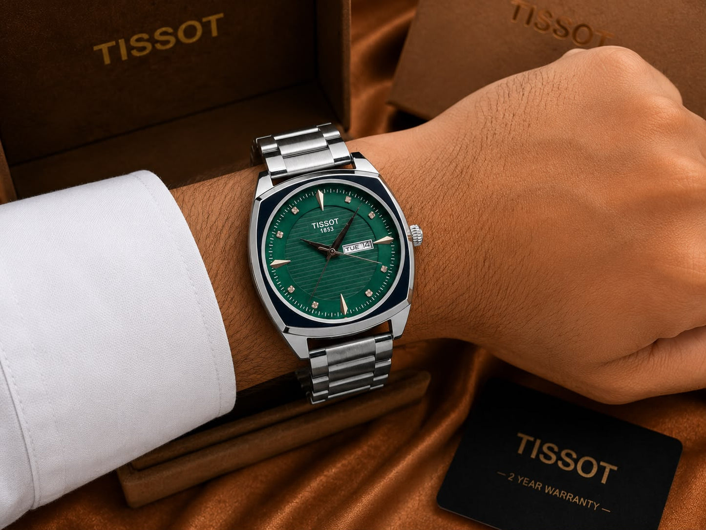 NEW TISSOT GENTLEMAN DAY-DATE DIAL MEN.